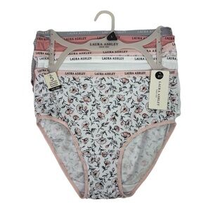 NWT Laura Ashley Women’s Panties Sz Small Pkg/5 Briefs Multi Colors Tag Free